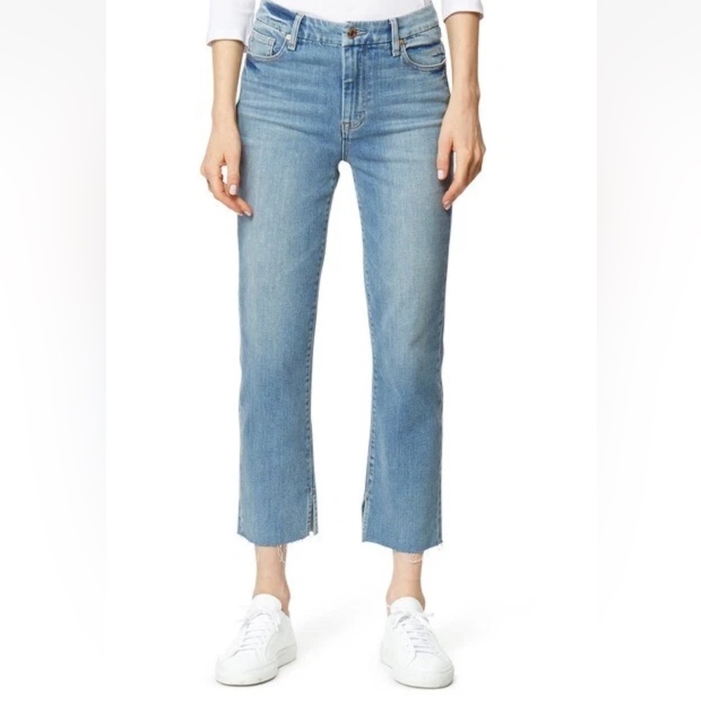 Habitual Pace High Rise Slim Straight Leg Jeans 14 W Slit Hem Coastal Cowgirl